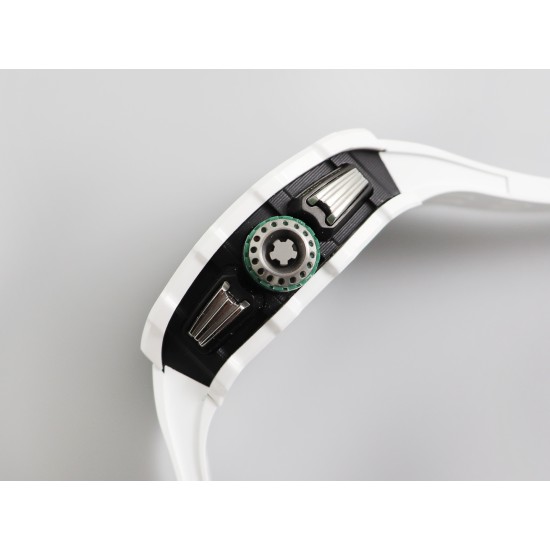 Richard Mille - RM11-03LMC 44.5mm Auto Flyback Chrono Ceramic Case Rubber Strap KVF A7750 Super Clone