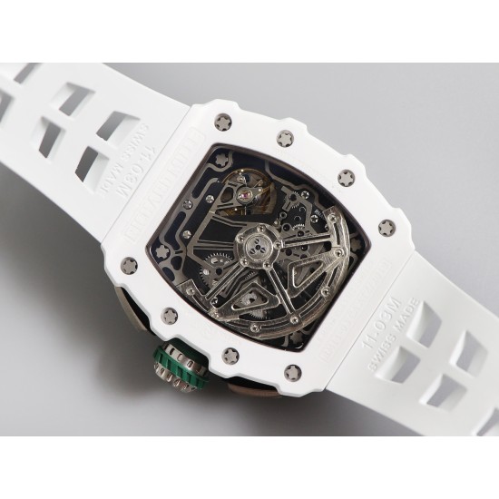 Richard Mille - RM11-03LMC 44.5mm Auto Flyback Chrono Ceramic Case Rubber Strap KVF A7750 Super Clone