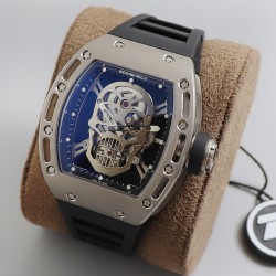 Richard Mille - RM052 42.7 Titanium Case Black Rubber Strap Skeleton Skull Dial ZF Manual Movement