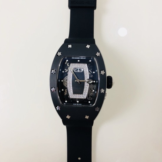 Richard Mille - RM037 31mm Ladies Watch Ceramic Case Diamonds Skeleton Dial Automatic Movement