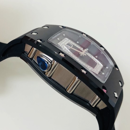 Richard Mille - RM037 31mm Ladies Watch Ceramic Case Diamonds Skeleton Dial Automatic Movement