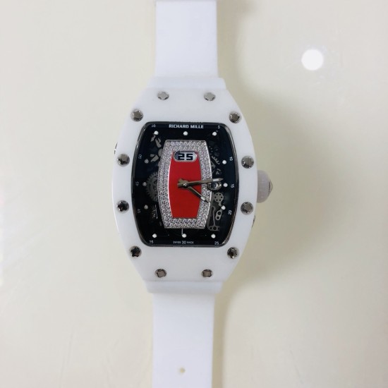 Richard Mille - RM037 31mm Ladies Watch Ceramic Case Diamonds Skeleton Dial Automatic Movement