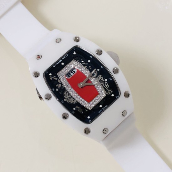 Richard Mille - RM037 31mm Ladies Watch Ceramic Case Diamonds Skeleton Dial Automatic Movement