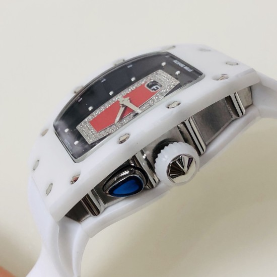 Richard Mille - RM037 31mm Ladies Watch Ceramic Case Diamonds Skeleton Dial Automatic Movement