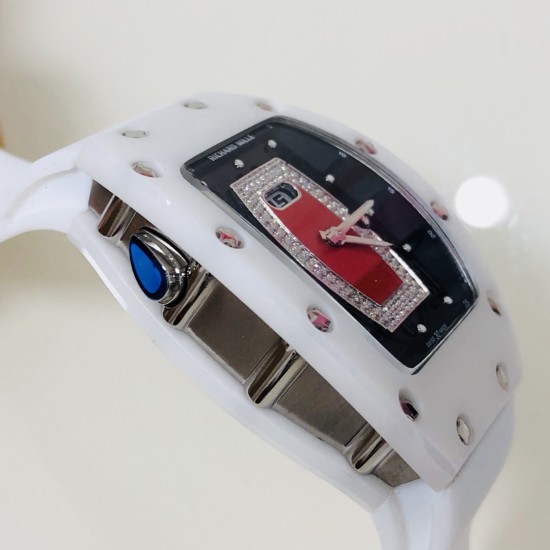 Richard Mille - RM037 31mm Ladies Watch Ceramic Case Diamonds Skeleton Dial Automatic Movement