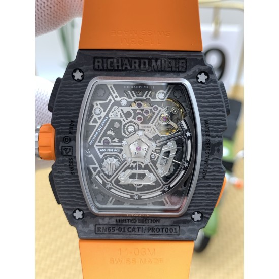 Richard Mille - RM65-01 41mm NTPT Carbon Automatic Split-Seconds Chronograph Automatic
