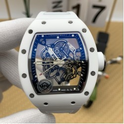 Richard Mille - RM055 43mm White Cer/RU Skeleton Black Dial APSF RMUL2 Super Clone