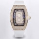 Richard Mille - RM07-01 Ladies 31.5mm RG Mop Full Diamonds Case on White Rubber ZF CRMA2