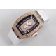 Richard Mille - RM07-01 Ladies 31.5mm RG Mop Full Diamonds Case on White Rubber ZF CRMA2
