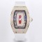 Richard Mille - RM07-01 Ladies 31.5mm RG Red Full Square Diamonds Case on White Rubber ZF CRMA2