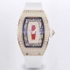 Richard Mille - RM07-01 Ladies 31.5mm RG Red Full Square Diamonds Case on White Rubber ZF CRMA2
