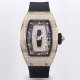Richard Mille - RM07-01 Ladies 31.5mm RG Black Full Square Diamonds Case on Black Rubber ZF CRMA2