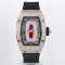 Richard Mille - RM07-01 Ladies 31.5mm RG Red Full Square Diamonds Case on Black Rubber ZF CRMA2