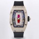 Richard Mille - RM07-01 Ladies 31.5mm RG Red Full Square Diamonds Case on Black Rubber ZF CRMA2