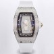 Richard Mille - RM07-01 Ladies 31.5mm Mop Full Diamonds Case on White Rubber ZF CRMA2