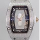 Richard Mille - RM07-01 Ladies 31.5mm Mop Full Diamonds Case on White Rubber ZF CRMA2