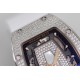 Richard Mille - RM07-01 Ladies 31.5mm Mop Full Diamonds Case on White Rubber ZF CRMA2