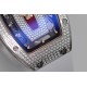 Richard Mille - RM07-01 Ladies 31.5mm Red Full Square Diamonds Case on White Rubber ZF CRMA2