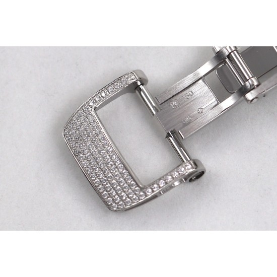 Richard Mille - RM07-01 Ladies 31.5mm Red Full Square Diamonds Case on White Rubber ZF CRMA2