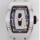 Richard Mille - RM07-01 Ladies 31.5mm Black Full Diamonds Case on Black Rubber ZF CRMA2