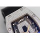 Richard Mille - RM07-01 Ladies 31.5mm Black Full Diamonds Case on Black Rubber ZF CRMA2