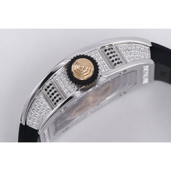 Richard Mille - RM07-01 Ladies 31.5mm Black Full Diamonds Case on Black Rubber ZF CRMA2