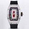 Richard Mille - RM07-01 Ladies 31.5mm Red Full Square Diamonds Case on Black Rubber ZF CRMA2