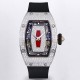 Richard Mille - RM07-01 Ladies 31.5mm Red Full Square Diamonds Case on Black Rubber ZF CRMA2
