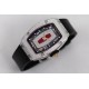 Richard Mille - RM07-01 Ladies 31.5mm Red Full Square Diamonds Case on Black Rubber ZF CRMA2