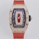 Richard Mille - RM07-01 Ladies 31.5mm RG Red Diamonds Sketelon Dial on Red Rubber ZF CRMA2