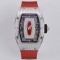Richard Mille - RM07-01 Ladies 31.5mm Red Diamonds Sketelon Dial on Red Rubber ZF CRMA2