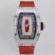 Richard Mille - RM07-01 Ladies 31.5mm Red Diamonds Sketelon Dial on Red Rubber ZF CRMA2