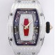 Richard Mille - RM07-01 Ladies 31.5mm Red Diamonds Sketelon Dial on Red Rubber ZF CRMA2