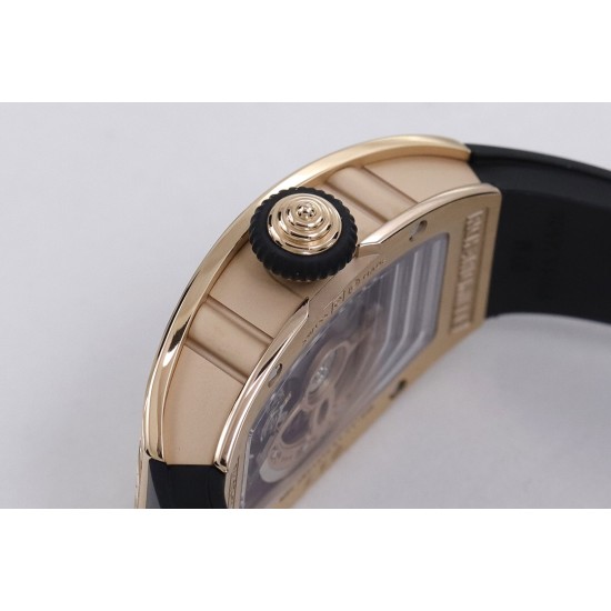 Richard Mille - RM07-01 Ladies 31.5mm RG Black Diamonds Sketelon Dial on Black Rubber ZF CRMA2