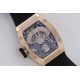 Richard Mille - RM07-01 Ladies 31.5mm RG Black Diamonds Sketelon Dial on Black Rubber ZF CRMA2