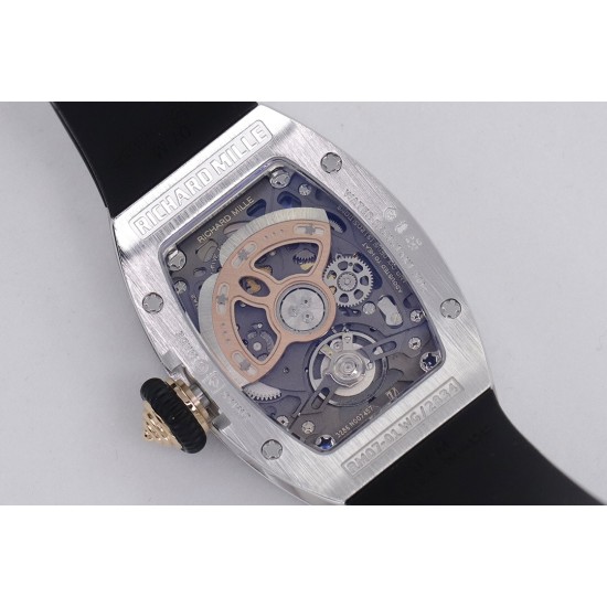 Richard Mille - RM07-01 Ladies 31.5mm Black Diamonds Sketelon Dial on Black Rubber ZF CRMA2