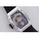 Richard Mille - RM07-01 Ladies 31.5mm Black Diamonds Sketelon Dial on Black Rubber ZF CRMA2