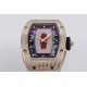 Richard Mille - RM07-01 Ladies 31.5mm RG Red Diamonds Sketelon Dial on White Rubber ZF CRMA2
