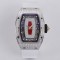 Richard Mille - RM07-01 Ladies 31.5mm Red Diamonds Sketelon Dial on White Rubber ZF CRMA2