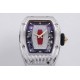 Richard Mille - RM07-01 Ladies 31.5mm Red Diamonds Sketelon Dial on White Rubber ZF CRMA2