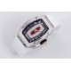 Richard Mille - RM07-01 Ladies 31.5mm Red Diamonds Sketelon Dial on White Rubber ZF CRMA2