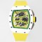 Richard Mille - RM61-01 43mm White Ceramic/RU Sketelon Dial on Yellow Rubber Strap ZF RMUL2