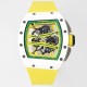 Richard Mille - RM61-01 43mm White Ceramic/RU Sketelon Dial on Yellow Rubber Strap ZF RMUL2