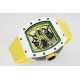 Richard Mille - RM61-01 43mm White Ceramic/RU Sketelon Dial on Yellow Rubber Strap ZF RMUL2