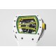 Richard Mille - RM61-01 43mm White Ceramic/RU Sketelon Dial on White Rubber Strap ZF RMUL2