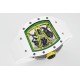 Richard Mille - RM61-01 43mm White Ceramic/RU Sketelon Dial on White Rubber Strap ZF RMUL2
