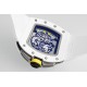 Richard Mille - RM61-01 43mm White Ceramic/RU Sketelon Dial on White Rubber Strap ZF RMUL2