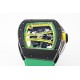 Richard Mille - RM61-01 43mm Black Ceramic/RU Sketelon Dial on Green Rubber Strap ZF RMUL2