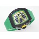 Richard Mille - RM61-01 43mm Black Ceramic/RU Sketelon Dial on Green Rubber Strap ZF RMUL2