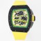 Richard Mille - RM61-01 43mm Black Ceramic/RU Sketelon Dial on Yellow Rubber Strap ZF RMUL2